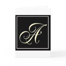 Black and White Monogram Gifts cards