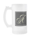 Black and White Monogram Gifts mugs by aslentz Black and White Monogram Gifts mugs