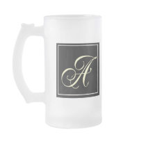 Black and White Monogram Gifts mugs