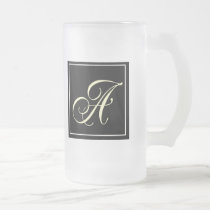 Black and White Monogram Gifts mugs