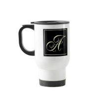 Black and White Monogram Gifts mugs