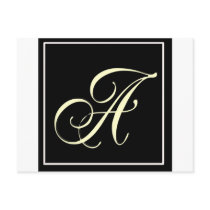 Black and White Monogram Gifts postcards