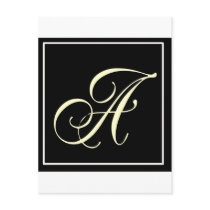 Black and White Monogram Gifts postcards