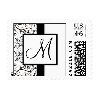 Black and White Monogram Stamps - size small