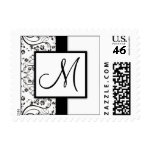 Black and White Monogram Stamps - size small stamp