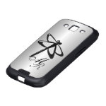 Black And White Monogrammed Dragonfly Samsung Galaxy S3 Covers