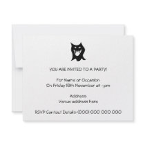 Black and White Monster. Custom Invitation