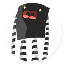 Black and white monster stickers