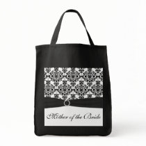 Black and White Mother of the Bride Tote Bag