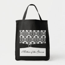 Black and White Mother of the Groom Tote Bag