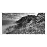 Black And White Mountainside Picture Card
