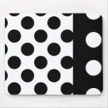 Black And White Mousepad::Polka Dots