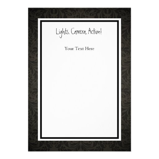 Black and White Movie Clapboard "blank" invites