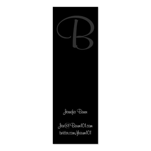 Black and White Murray Hill Business Card Templates (front side)