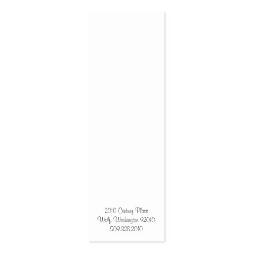 Black and White Murray Hill Business Card Templates (back side)