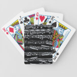 Black and white music notes poker deck