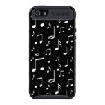 black and white music pattern skinit case