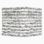 Black and white musical notes binder