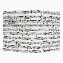 Black and white musical notes binder