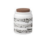Black and white musical notes candy dishes