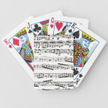 Black and white musical notes card deck