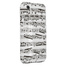 Black and white musical notes iPhone 3 covers