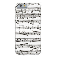 Black and white musical notes iPhone 6 case