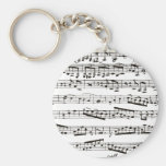 Black and white musical notes keychains