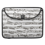 Black and white musical notes sleeves for MacBook pro