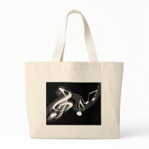 Black and White Musical Scale Bag