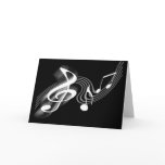 Black and White Musical Scale Card