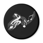 Black and White Musical Scale Magnet