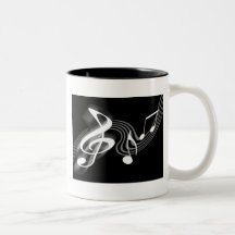 Black and White Musical Scale Mug