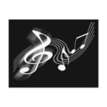 Black and White Musical Scale Postcard