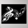 Black and White Musical Scale Poster