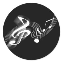 Black and White Musical Scale Sticker by thehatch Black and White Musical Scale Sticker