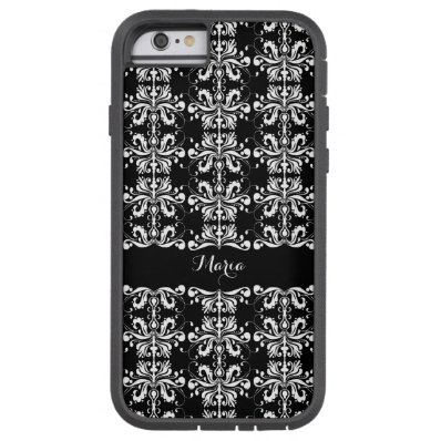 Black and White Named Damask Tough Xtreme iPhone 6 Case