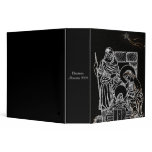 Black and White Nativity Scene 1 sided binder