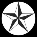 Black and White Nautical Star Stickers by MakeASticker Black and White Nautical Star Stickers