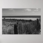 Black and White New Jersey Beach Posters