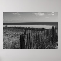 Black and White New Jersey Beach Posters