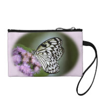 Black and White Nymph Butterfly Change Purse