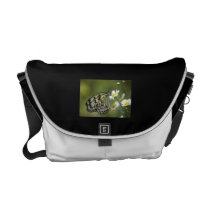 Black and White Nymph Butterfly Commuter Bag