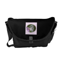 Black and White Nymph Butterfly Courier Bags