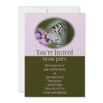 Black and White Nymph Butterfly Announcements