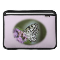Black and White Nymph Butterfly MacBook Sleeves