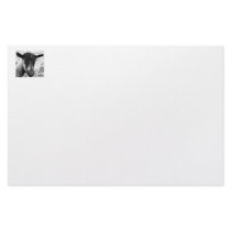 Black and white Oberhasli doe goat head view Stationery Design