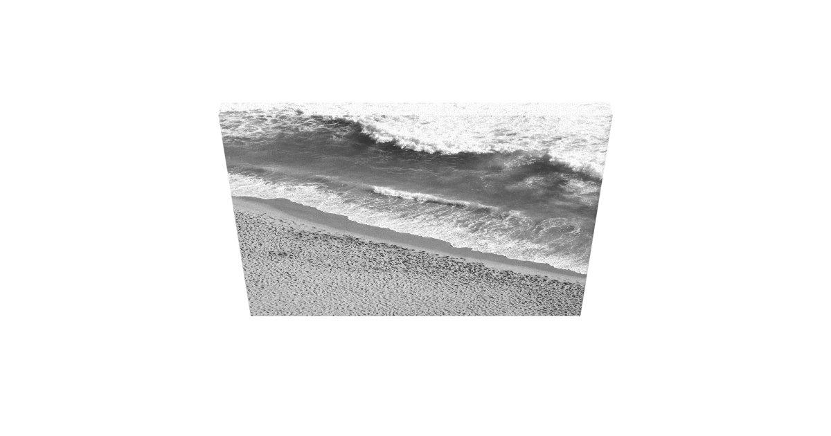 Black and White Ocean Canvas Print Zazzle