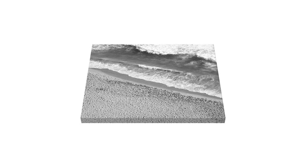 Black and White Ocean Canvas Print Zazzle