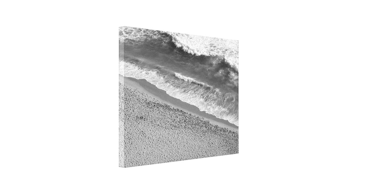 Black and White Ocean Canvas Print Zazzle